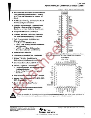 TL16C450FNRG4 datasheet  